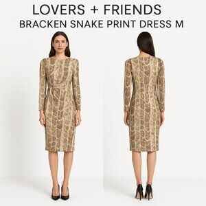 LOVERS + FRIENDS Bracken Snake Print Dress M